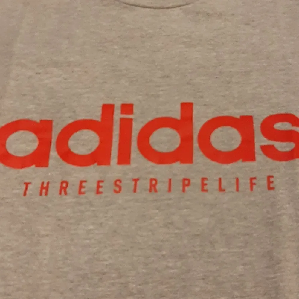 Adidas Gray and Red Tee Shirt